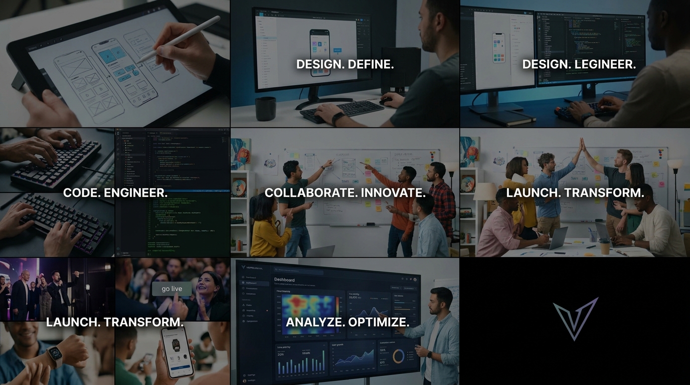 Design. Code. Collaborate. Launch. Analyze. Optimize.